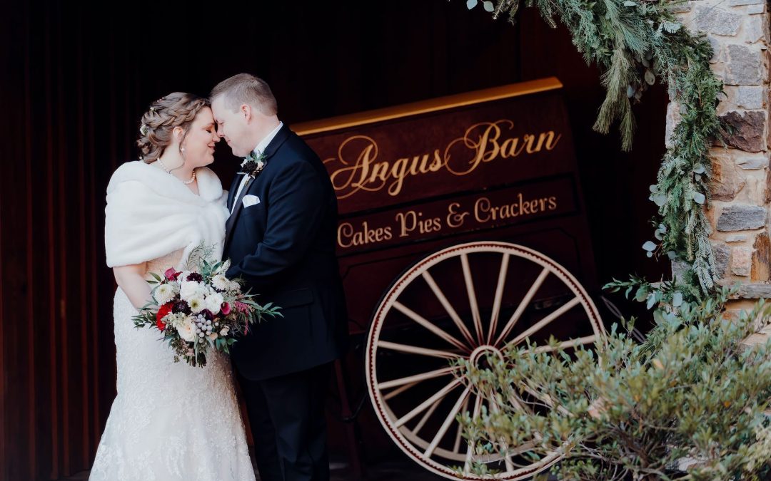 Rustic Christmas Wedding at The Pavilion at the Angus Barn