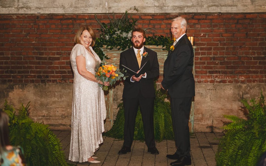 Older Couple’s Intimate Wedding After Dark at Jiddi Space